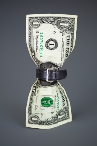 tighten belt on dollar concept